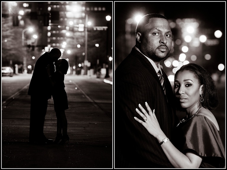black and white engagement photo in baton rouge